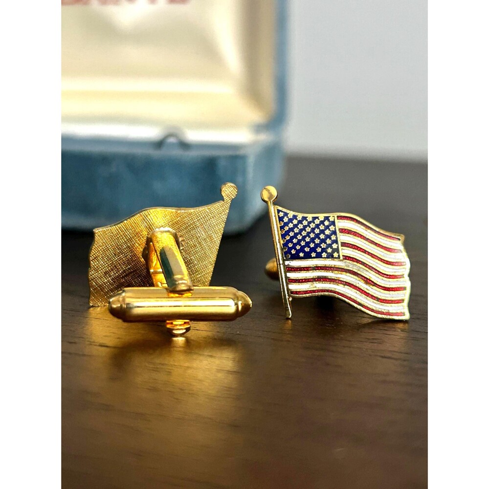 Vintage Dante American Flag Cuff Links